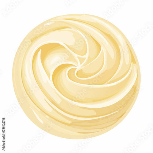 Top view of vanilla ice cream surface