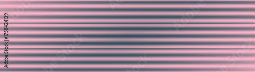Horizontal lines halftone pattern textured angled elliptical gradient ultra wide 32:9 aspect ratio pink blue vector abstract background. Ultra wide format retro futuristic 80s striped abstraction