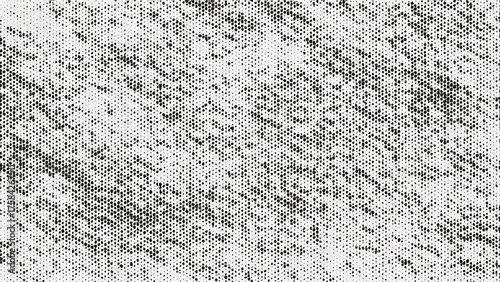 Obraz na plátne Black and white halftone pattern with distressed grunge texture, vintage retro style