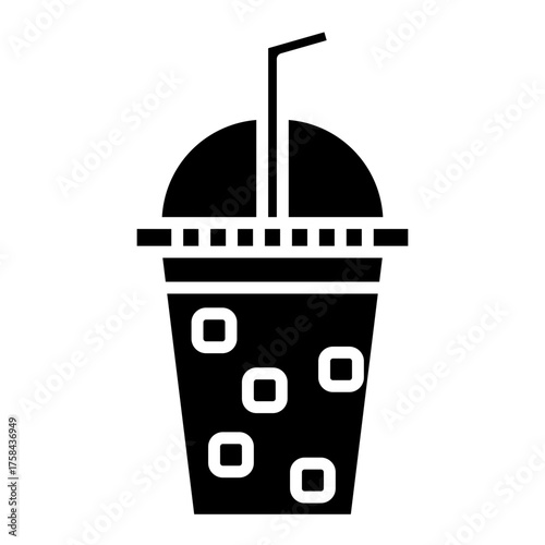 Iced Coffee Vector Icon