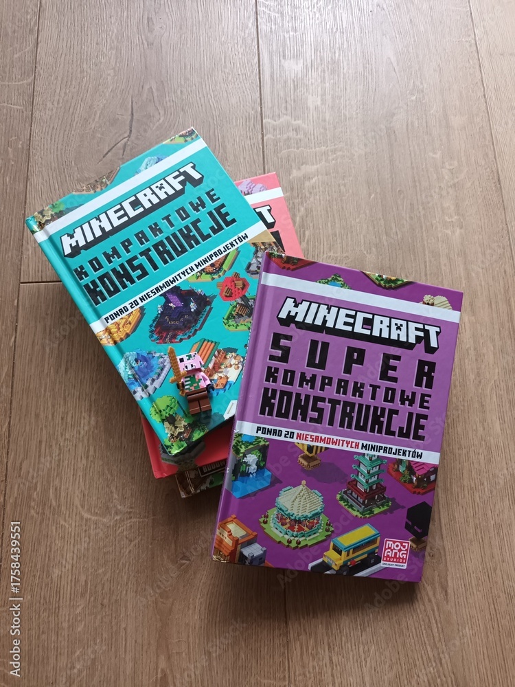Fototapeta premium Explore the World of Minecraft with 'Super Konstrukcje' and 'Konstrukcje' Books