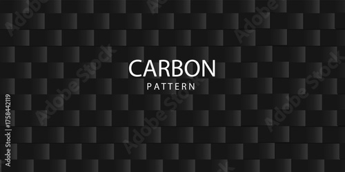 Texture panoramic background of black carbon fiber with no lighting horizontal width.