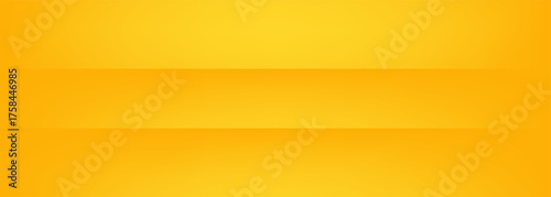 Yellow background abstract with Gradient in empty room studio, Yellow empty room studio gradient used for background.