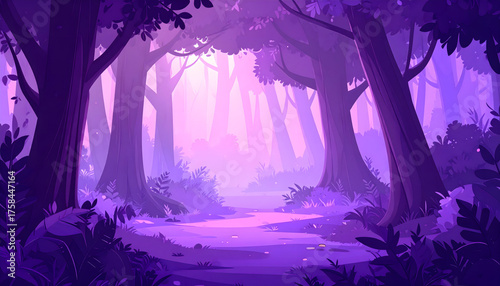 Enchanted Purple Forest Pathway