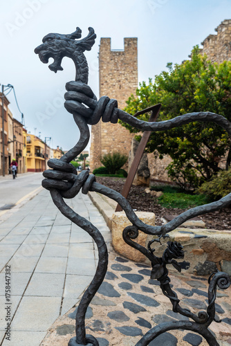 Fortified walls of Montblanc, Tarragona, Catalonia, Spain