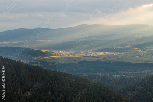 Fototapeta Naklejka Na Ścianę i Meble -  Mountains at sunset