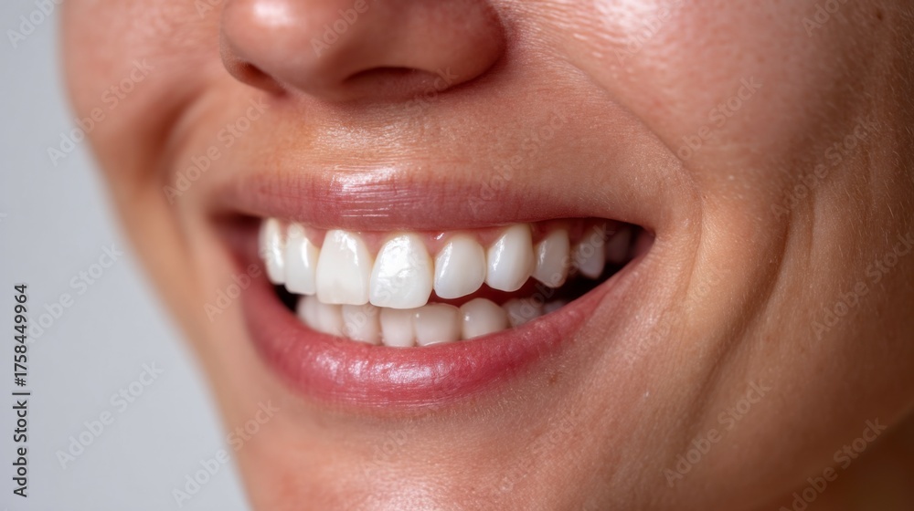 Fototapeta premium Bright smiles captured in close-up studio photography natural lighting cheerful atmosphere lifestyle concept