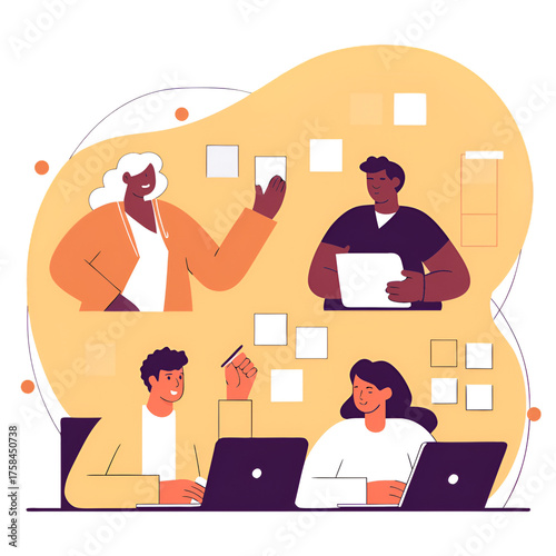 business man working on laptop computer