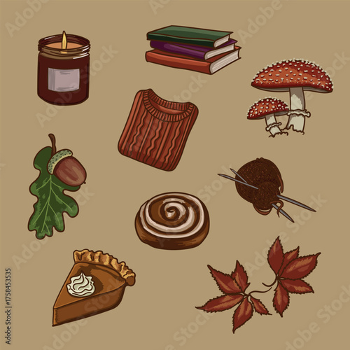Fall Vibes Vector Illustration Collection