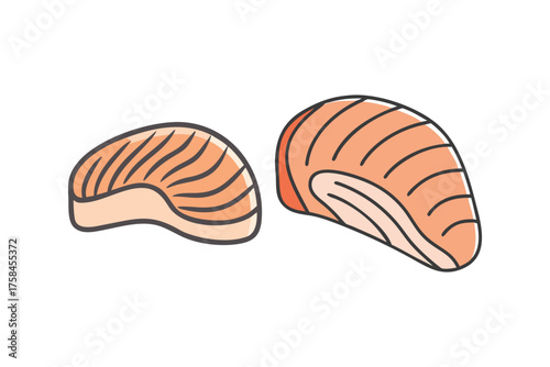 Two pieces of salmon fillet a healthy and delicious seafood choice