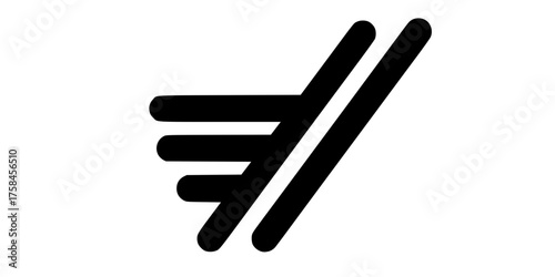 Dynamic Forward Slash Mark Bold Parallel Lines Vector Speed Element