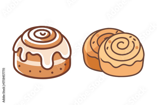 Delicious cinnamon rolls with sweet icing a delightful bakery treat