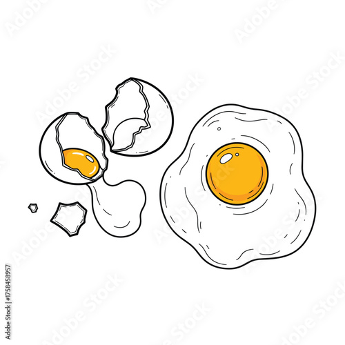 Delicious and nutritious fried eggs are a healthy breakfast option.