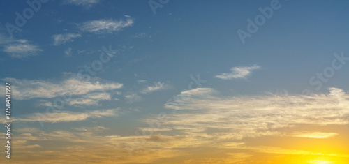 Dawn sky only, design element, no people