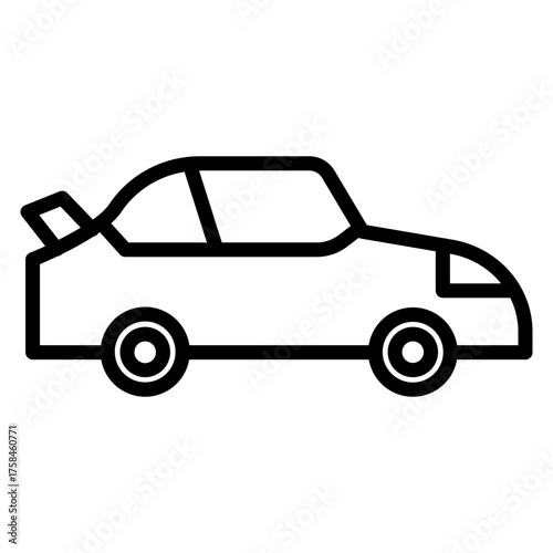 Car Rally vector line icon design