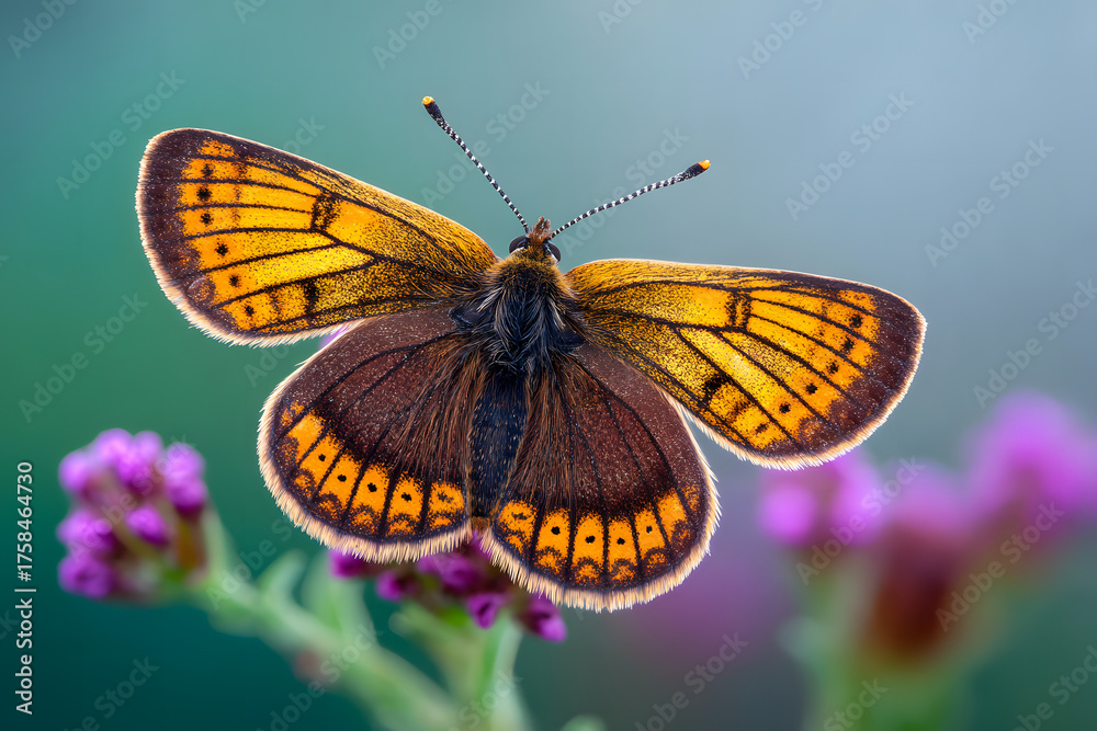 Fototapeta premium butterfly on flower
