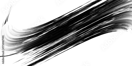 Grunge tire track, wheel braking marks. Truck, car or motorcycle tread pattern silhouette. Auto race, motorsport, speed racing design element. Vector illustration