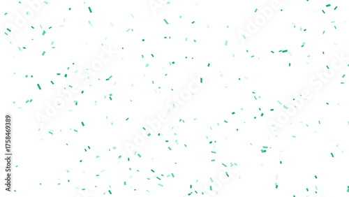 Light Teal Confetti Rain on Clean White Background for Celebratory Events