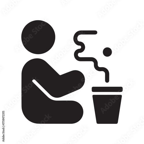 Break Time Solid Icon for Office Relaxation