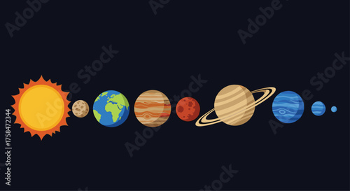 The solar system and planets are depicted here in pixel art.
