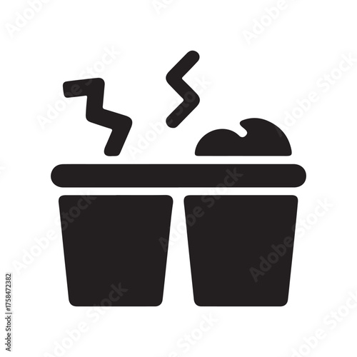Break Time Solid Icon Showing Coffee Mug