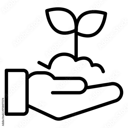 Cultivator vector line icon design