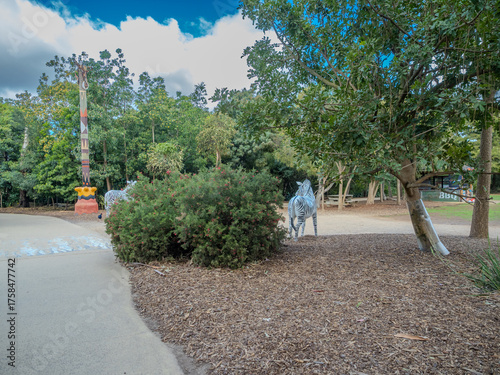Canvas Print Werribee Zoo in Melbourne  Victoria Australia is a beautiful zoo with lots of sp