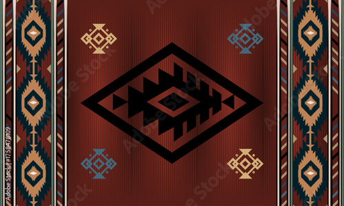 seamless pattern with geometric elements