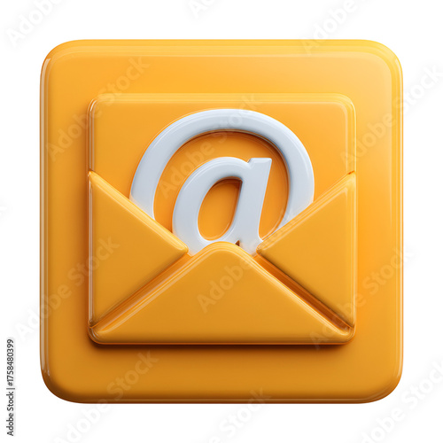 e mail icon on white background