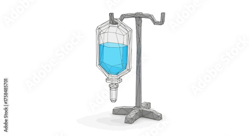 Intravenous Drip Illustration Medical Procedure Icon for Healthcare & Treatment Designs
