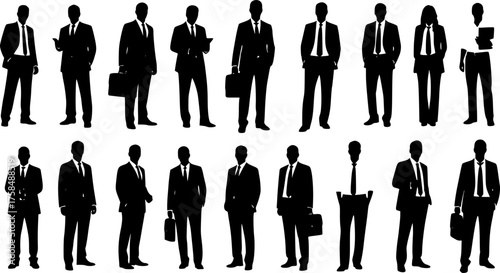 silhouettes of man standing people vector.