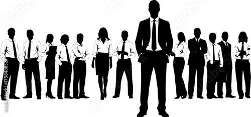 silhouettes of man standing people vector.