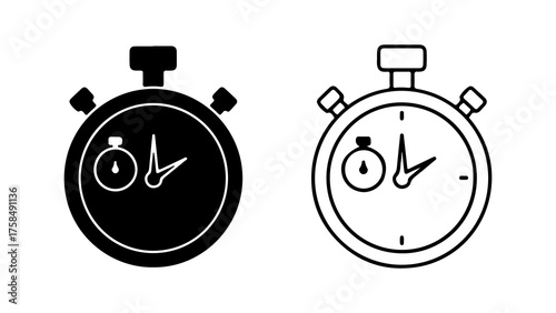 Stopwatch icon with transparent background