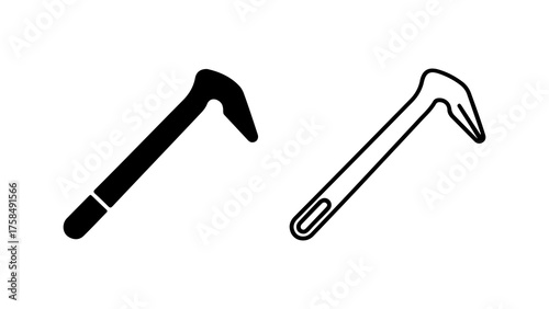 Crowbar tools with transparent background