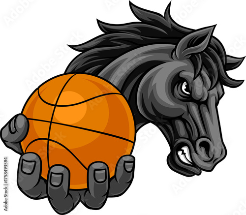 Horse Mustang Stallion Bask...