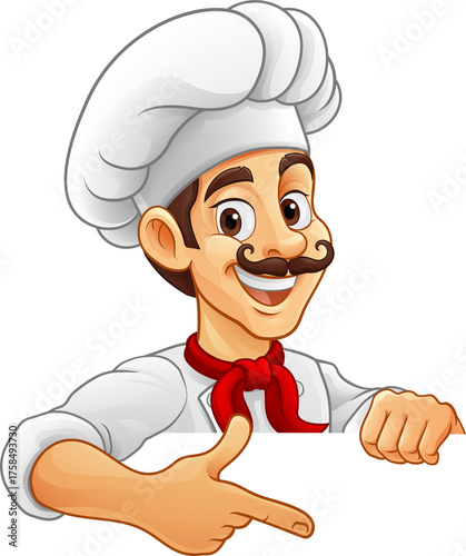 Chef Baker Cook Cartoon Mas...