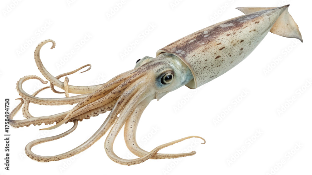 Fototapeta premium squid, isolated on a transparent background PNG