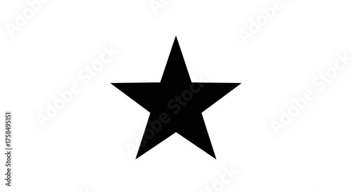 A simple black five-pointed star symbol centered on a plain white background, representing quality or a favorite item.