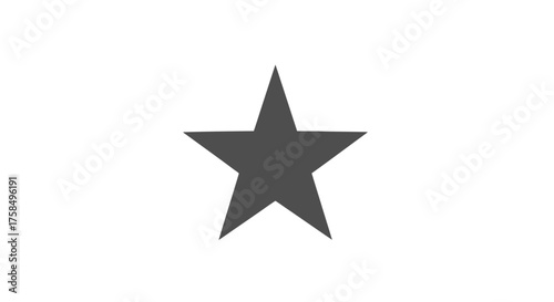 A simple dark gray five-pointed star icon centered on a plain white background, often used for ratings or favorites.