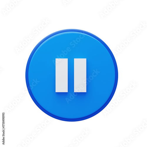  3D Pause Button