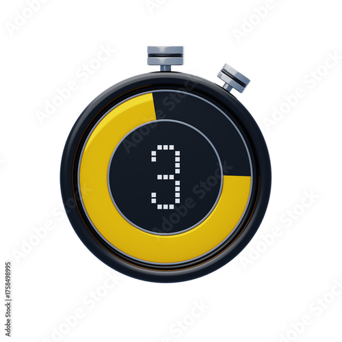 3D Seconds Countdown Timer