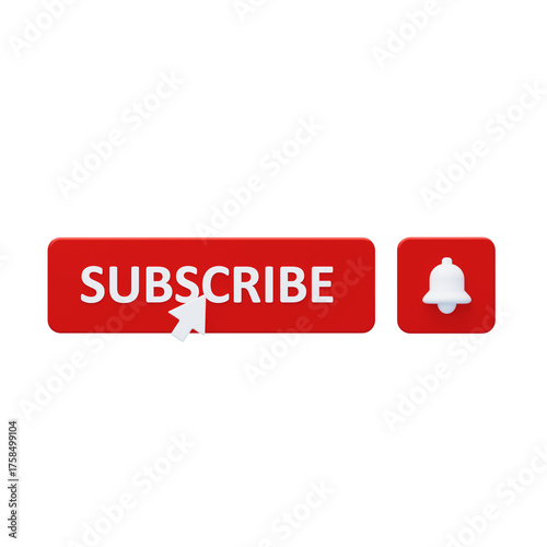 3D Subscribe Button