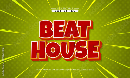 beat house editable text effect