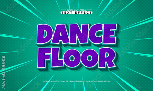 dance floor editable text effect