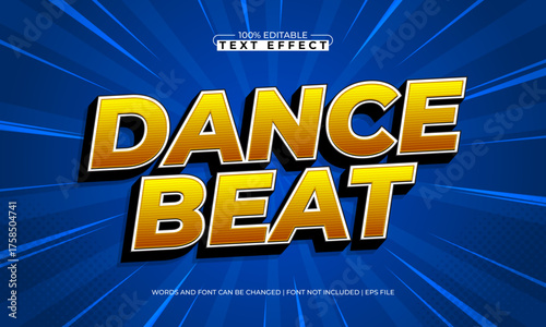 dance beat editable text effect