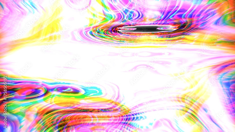 Naklejka premium Abstract psychedelic liquid neon colors creating shimmering waves