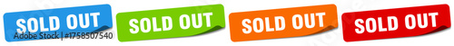 sold out sticker. sold out sticker set on white background