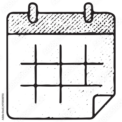 Hand-Drawn Calendar Icon for Business Scheduling