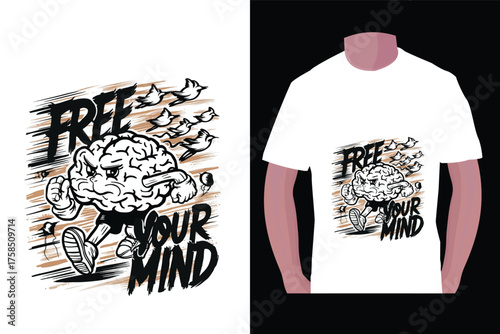 Fotografie T-shirt Design Featuring Free Your Mind