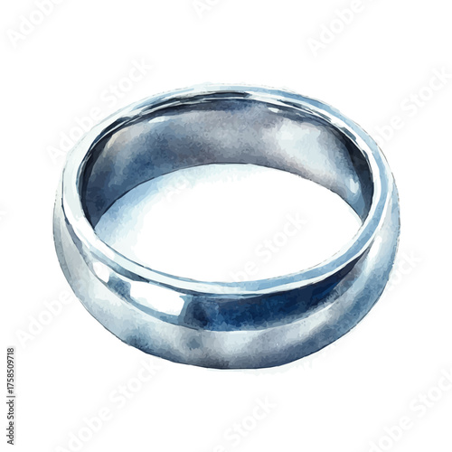 watercolor of Menas Ring, vector, isolated on a white background.